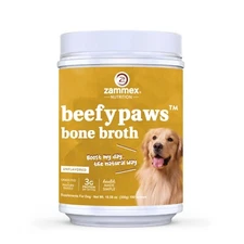 Zammex Beefypaws Bone Broth for Dogs and Cats, Pet Bone Broth Food 10.58 oz