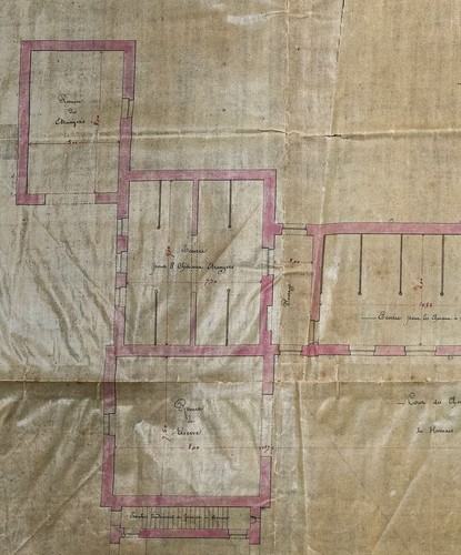 1861 - Plan des écuries du château de Grenade par Henri Duphot - Saint-Selve - Imagen 2 de 6