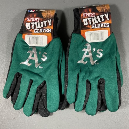 Oakland Athletics Two Tone Team Utility Gloves MLB Baseball Durable LOT OF 2 - Picture 15 of 24