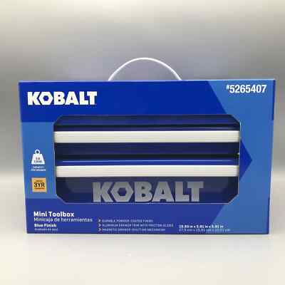 Brand New/ Sealed Kobalt Mini 2-Drawer BLUE Steel Toolbox Model #5265407