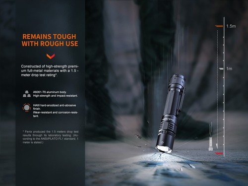 FENIX PD36R PRO 2800LM Heavy-Duty Rechargeable Tactical Flashlight - Black NEW - Picture 5 of 18