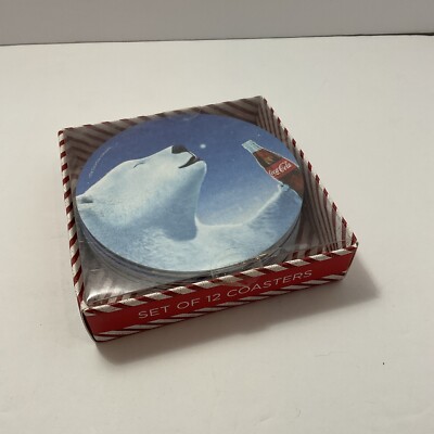 Coca - Cola Set Of 12 Coasters Polar Bear C. R. Gibsons