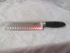 Vintage Thyme & Table Santoku Butcher Knife watered steel pattern 7" blade
