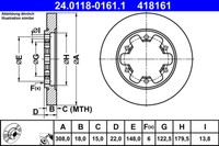 Bremsscheibe Ford T. Transit 2.0-2.2 Tdci 13-