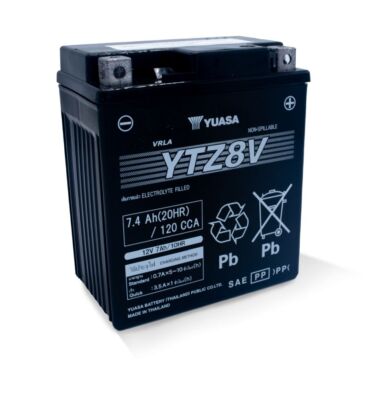 YTX7L-BS Gel Battery For Honda Rebel 250, 300, 500 (2009-2018) & Other Bikes