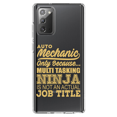 Clear Case for Galaxy Note Auto Mechanic Multi Tasking Ninja