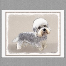 6 Dandie Dinmont Terrier Dog Blank Art Note Greeting Cards