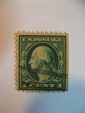 Error Washington 1 Cent Stamp Wshifted Printing On Back Sidexfnhograre. Error Washington 1 Cent Stamp Wshifted Printing On Back Sidexfnhograre.