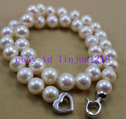 HOT CHARMING WHITE 7-8MM SOUTH SEA NATURAL PEARL NECKLACE 18 INCH - Picture 4 of 12