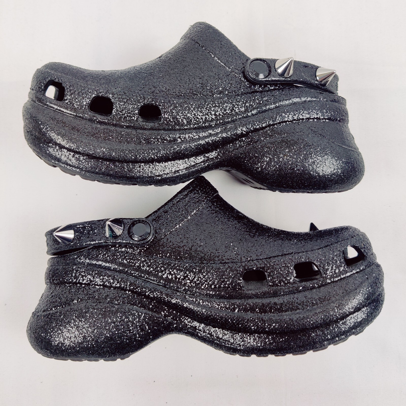 Crocs Classic Bae Glitter Sparkle Chrome Stud Clog Wo… Gem
