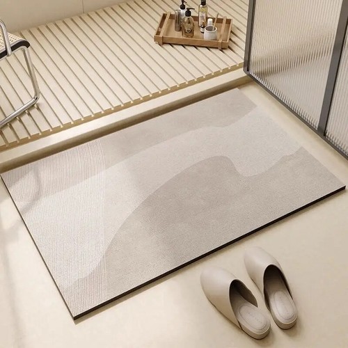 Tappetino Assorbente Diatom Fango, Tappeto da Bagno Antiscivolo, Zerbino WC - Foto 3 di 24