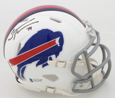 Tremaine Edmunds Signed Bills Speed Mini Helmet (Beckett COA)