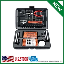 70Pcs Heavy Duty Flat Tire Repair Kit Tools Plugs Puncture Repair Patch Kits