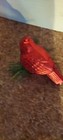 2 Vintage Bird Clip-on Glass Christmas Ornaments Germany Cardinal Red Glitter 6" — photo 7