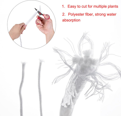ORIMERC 30 feet 1/6 inch Self Watering Capillary Wick Cord Vacation Plant Sitter - Picture 8 of 9