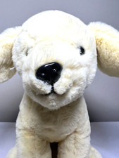 FAO Schwarz Labrador Lab Puppy Dog Plush Golden Retriever Stuffed Toy Yellow 10"