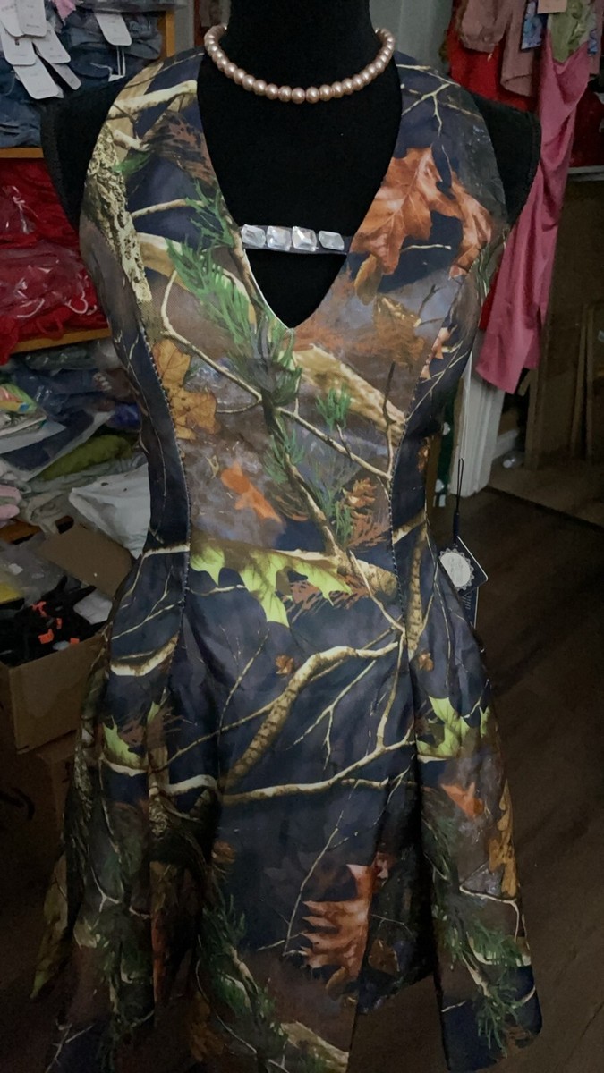 Camo Prom Dress With Camo Short Wedding Dresses Purple Camo - Main Image