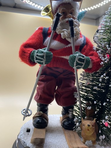 Scena sci di Babbo Natale vintage leggera e musicale - Accendi/riproduci varietà di canzoni 2001 - Foto 17 di 20