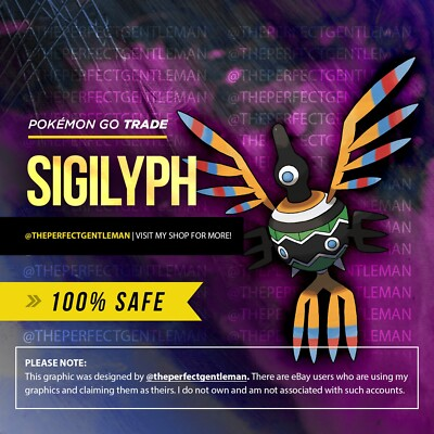 #ad Sigilyph Pokemon #561 GO C $2.59