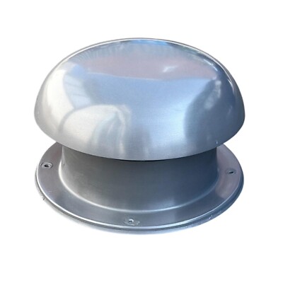 Big Circular mushroom roof vent fibreglass Silver for caravan or motorhome