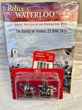 ISSUE 80 DEL PRADO RELIVE WATERLOO SET OF 2 PAINTED LEAD SOLDIERS DWA018 28MM