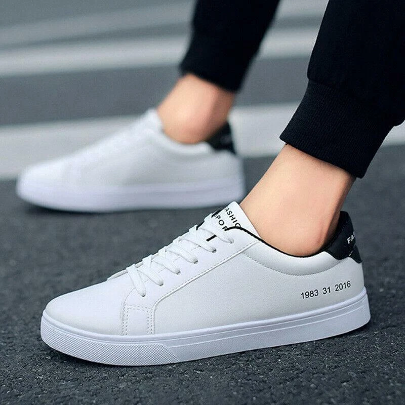 Aplaudir Th amortiguar Zapatos Blancos Para Hombre Moda Casual Zapatillas De Primavera Deporte  Elegante | eBay