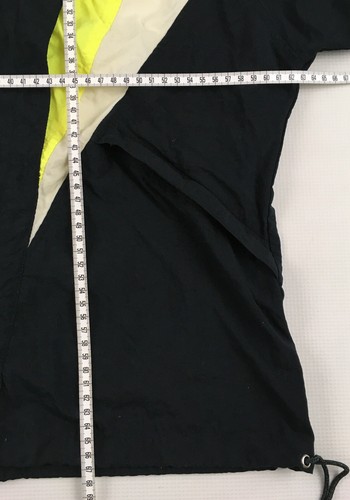 Nike 1990s jacket hooded grey tag label color block black yellow vintage mens L - Picture 6 of 19