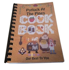 Vtg 90's Potluck at the Pines Cookbook Timber Charity Com Spring Hill FL 1994