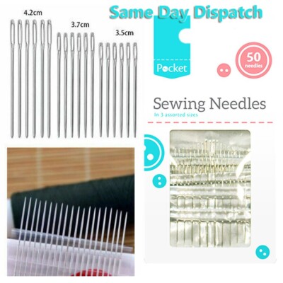 Nähnadeln 50er-Pack - verschiedene Größen Hand Easy Thread Big Eye Sets Großpackung