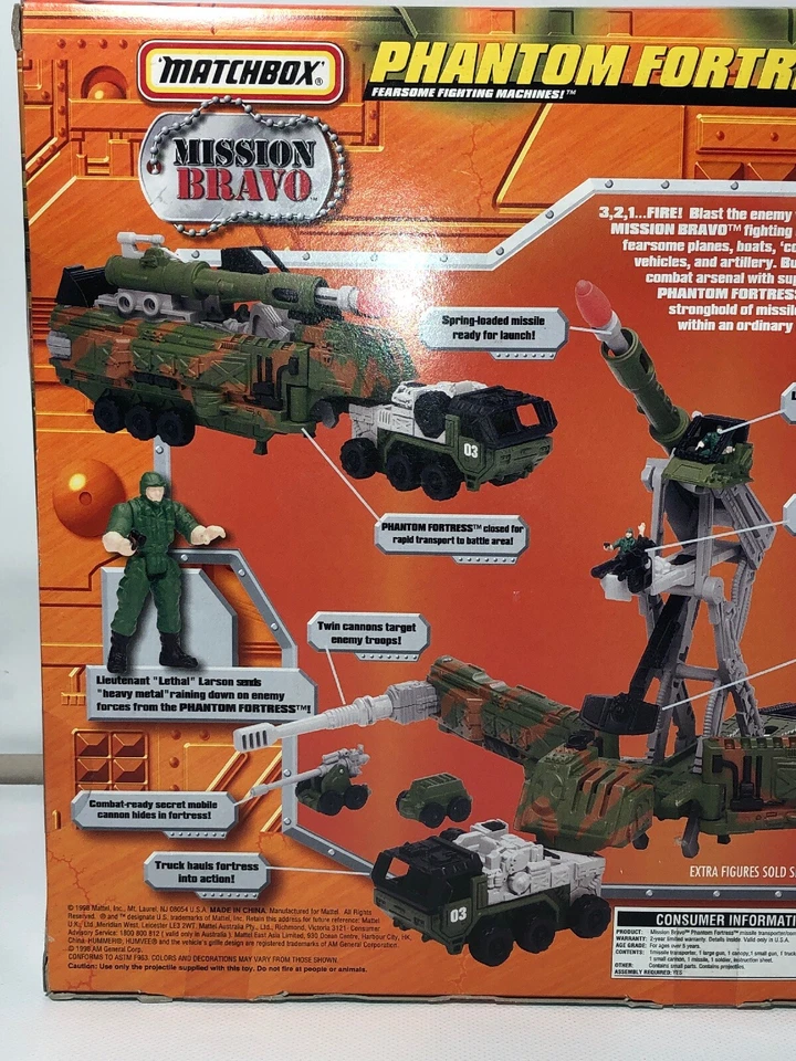 Vintage 1998 Matchbox Mission Bravo Phantom Fortress Nib Hard To Find - Image 3 of 4