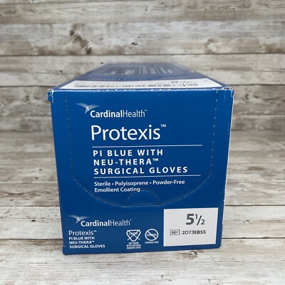 Cardinal Health Protexis PI Blue w/Neu-Thera Surgical Gloves Size 5.5 *See Date*