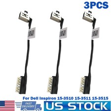 3PC DC Power Jack Socket Cable Harness For Dell Inspiron 3510 15-3511 15-3515