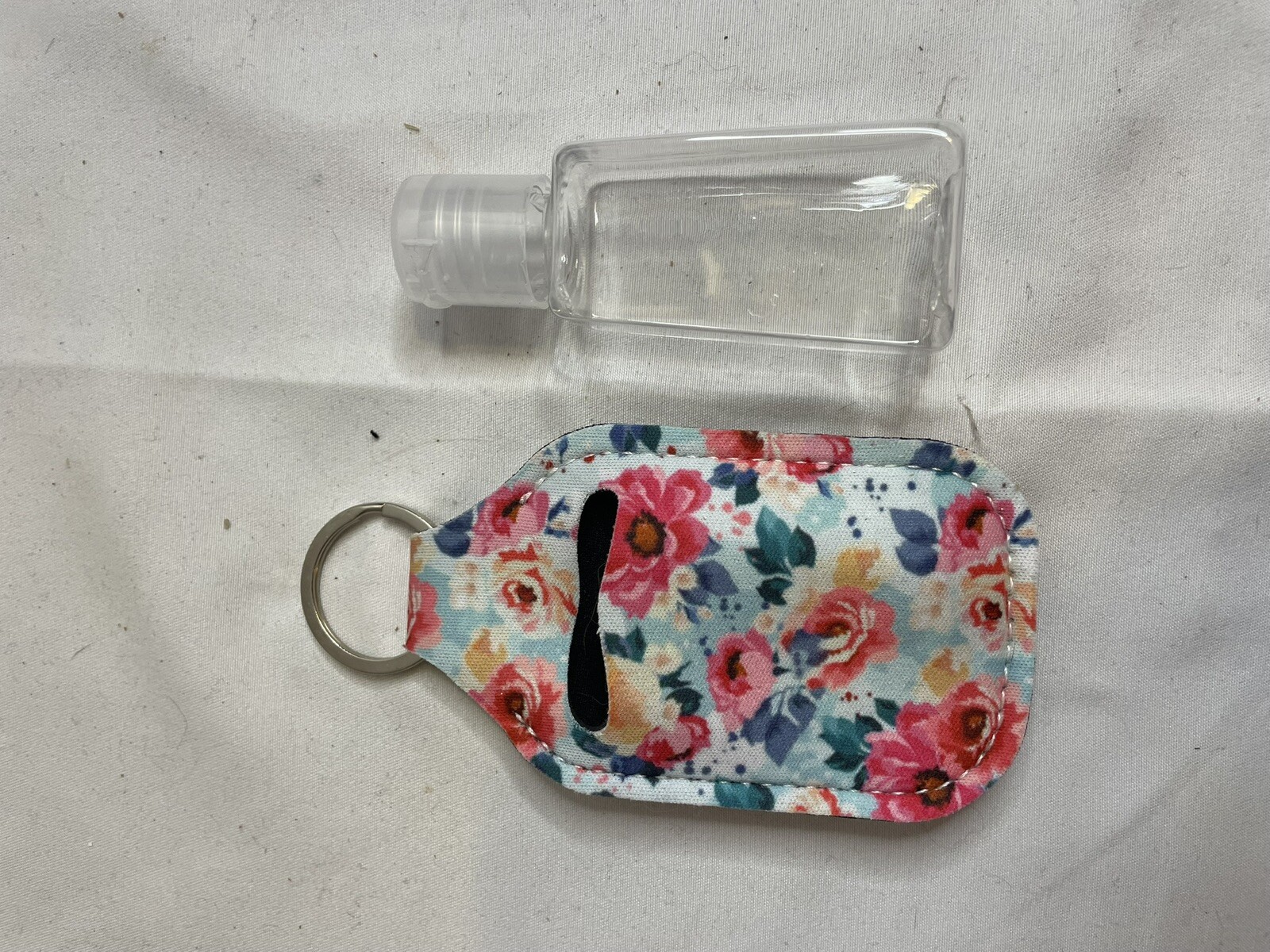 Floral Refillable Perfume Bottle Keychain Holder  