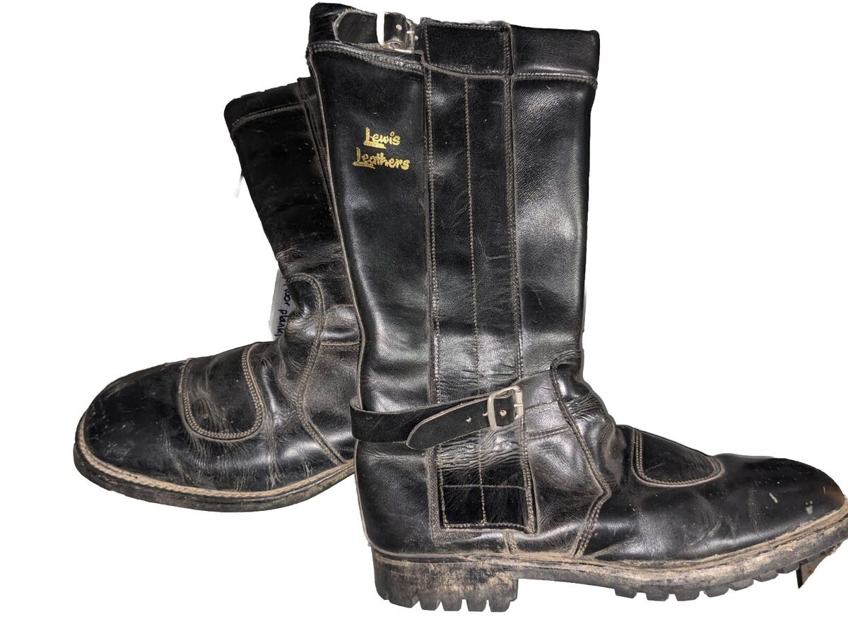 Lewis Leathers Motorcycle Boots Black UK10 Vintage 1980s | eBay Lewis Leathers Motorcycle Boots Black UK10 Vintage 1980s | eBay