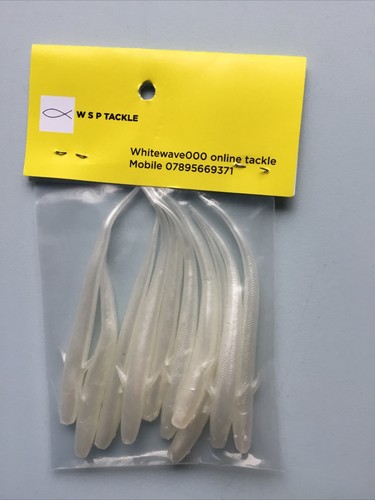 Job Lot Sea Fishing Lures 10 X 4” Pearl elver style jelly cod pollock Bass lures - Picture 4 of 4