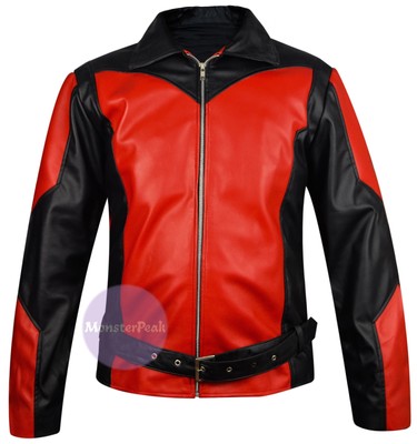 Ant Man and The Wasp Paul Rudd Red and Black Leather Jacket, Marvel Comics  