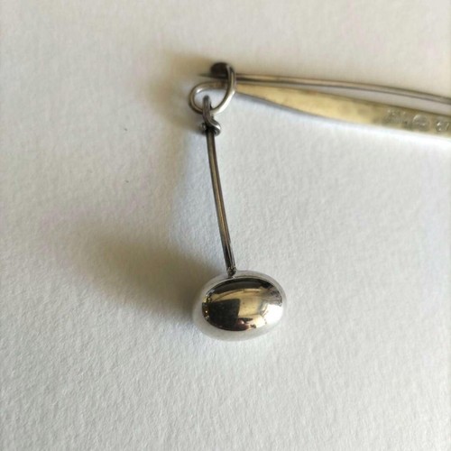 Georg Jensen # 377 Sterling Silver 925 Vivianna Torun Brooch Vintage Rare - Picture 22 of 24