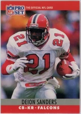 1990 Pro Set Deion Sanders #36 Atlanta Falcons Fresh from the Pack