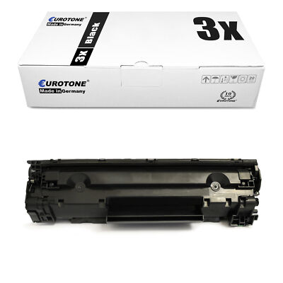 3x Eurotone Eco Patrone für HP LaserJet M-1005-MFP 3055 M-1319-F 1018 1022-N