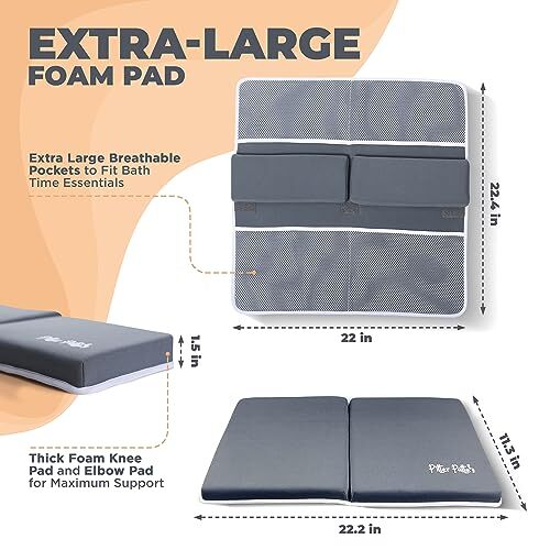 Baby Bath Kneeler and Elbow Rest Pad Set Neoprene & Foam Bath