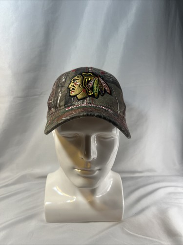 Zephyr Chicago Blackhawks NHL Snapback Hat Camo - Red Outline Stiched OS - Picture 2 of 5