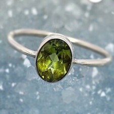 Beautiful peridot 925 Sterling Silver Ring Handmade Gift For Her A-85