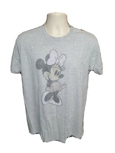 Disney Minnie Mouse Adult Large Gray TShirt