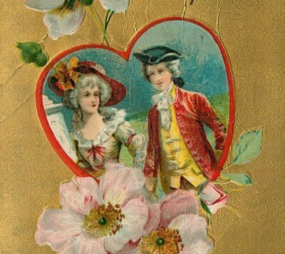 Loving Thought Heart Romantic Valentine's Day Postcard Vintage Antique 1911