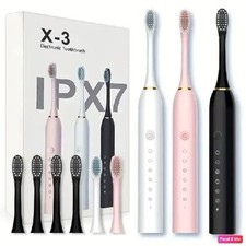 5 PACK USB Rechargeable Ultrasonic Electric Toothbrushes, New Condition