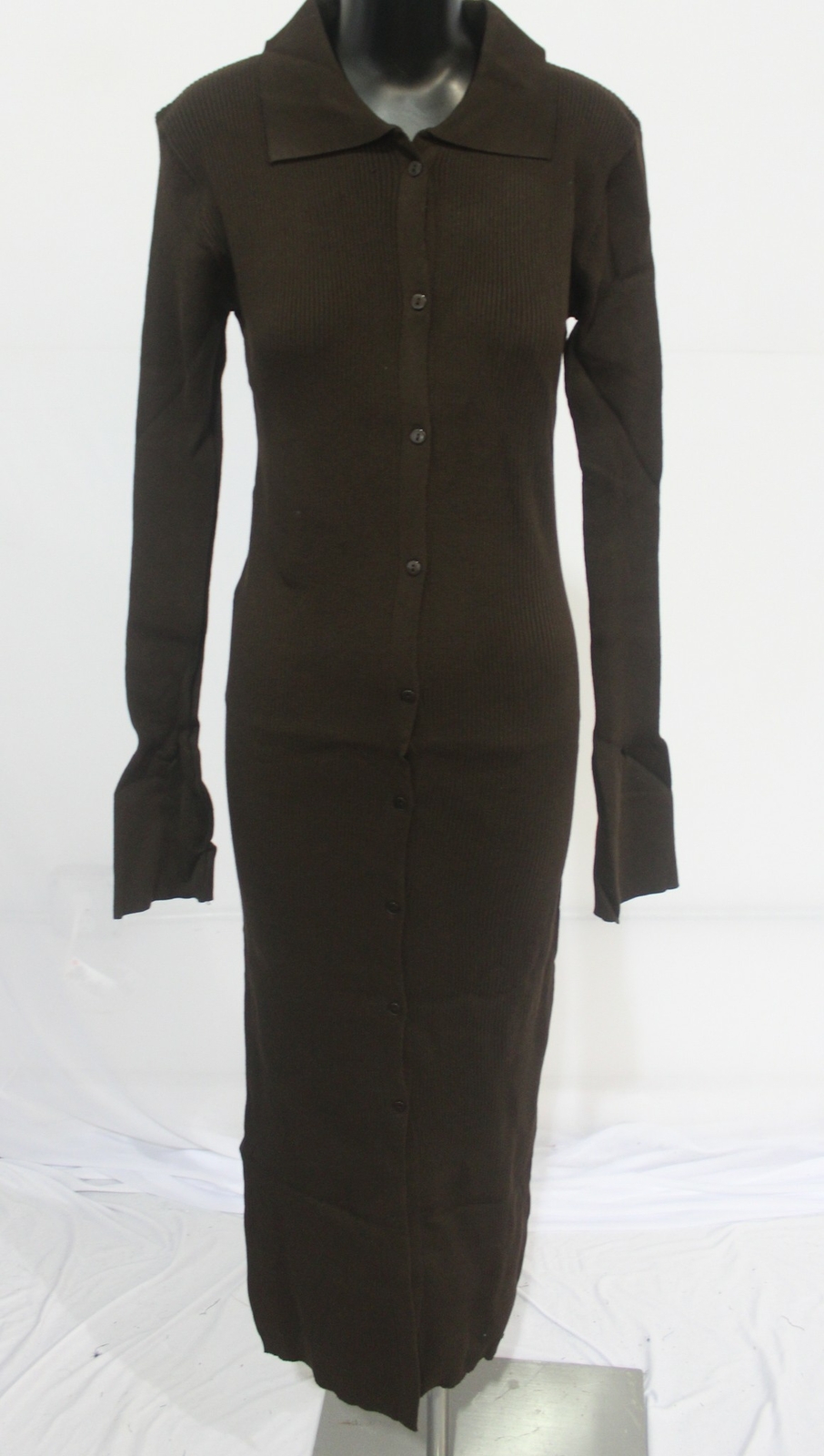 Shell Sleeve Ribbed Button Down 