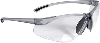 Durable Magnifying BiFocal Clear Cheaters Safety Glasses Readers +2.0 ANSI Z87+