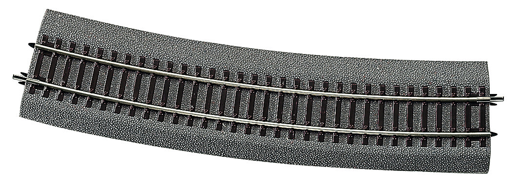42528 Roco Track Curved R10 Radius 888 MM With Roadbed and Traverse IN Wood