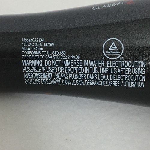 CHI AIR Classic 2 Blow Dryer CA2134 Metallic Charcoal 2 Speeds 3 Temps Tested - Picture 13 of 14