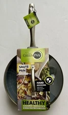 New GreenPan Lima Hard Anodized Ceramic Nonstick 3 Qt Saute Pan with Lid